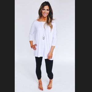 Piko Peach 3/4 Sleeve Dress Tunic L